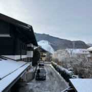 Blick auf Balsberg im Winter
