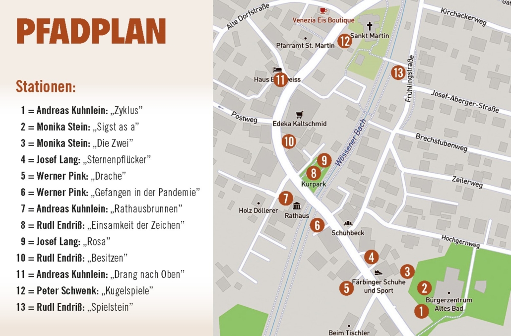 Lageplan Skulpturenpfad