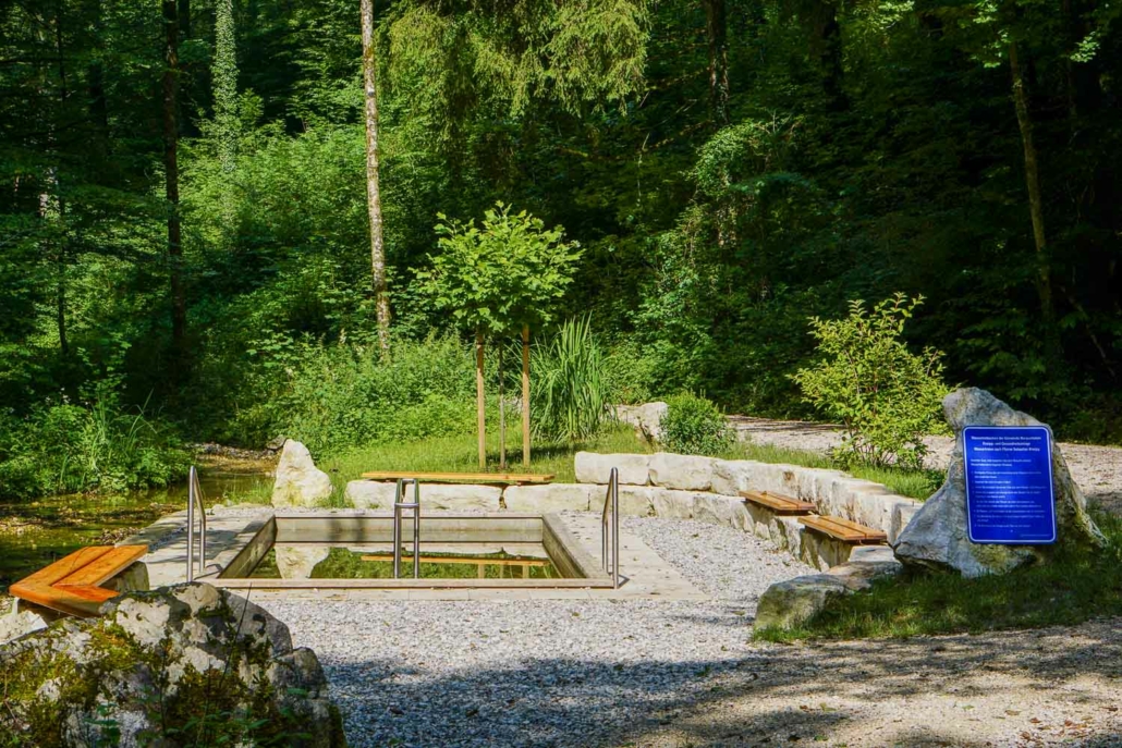 Wassertretbecken Vogllug