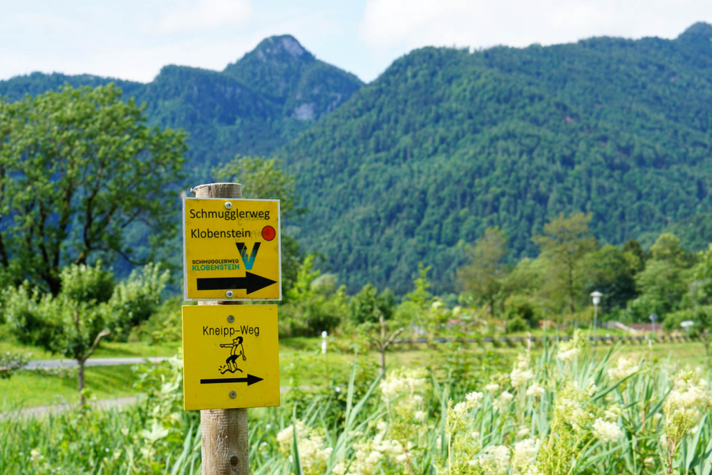 Kneippweg Schilder, Achental Sommer