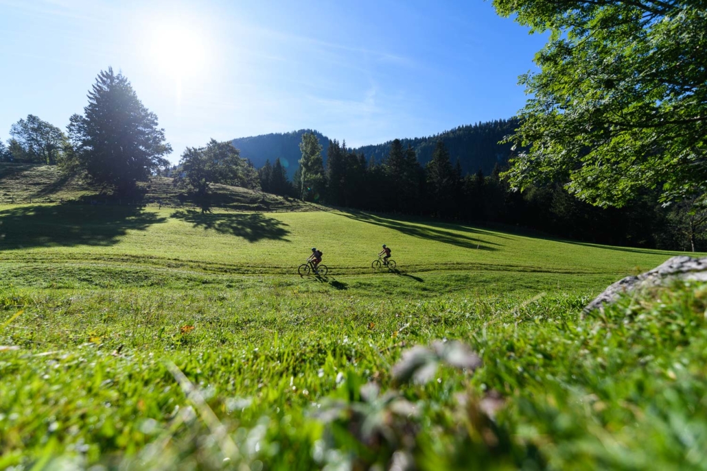 Mountainbiken im Achental, im Sommer