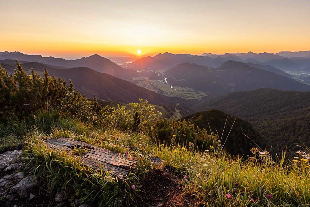 Breitenstein Gipfel Sonnenuntergang