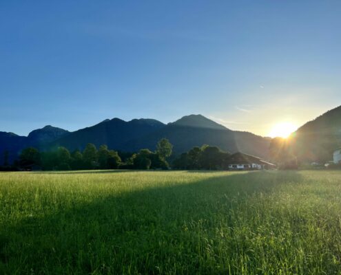 Sonnenuntergang Schleching