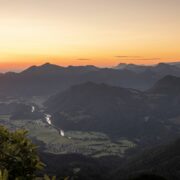 Achental im Sommer, Sonnenuntergan, Standkonzerte