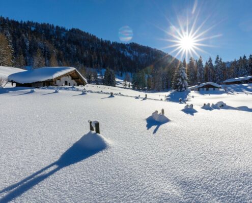 Richard Strauss Wanderweg im Winter