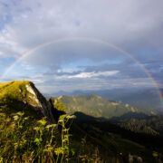 Regenbogen über dem Hochgern
