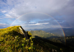 Regenbogen über dem Hochgern