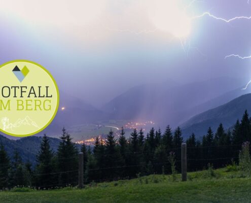 Gewitter im Achental, Notfall am Berg