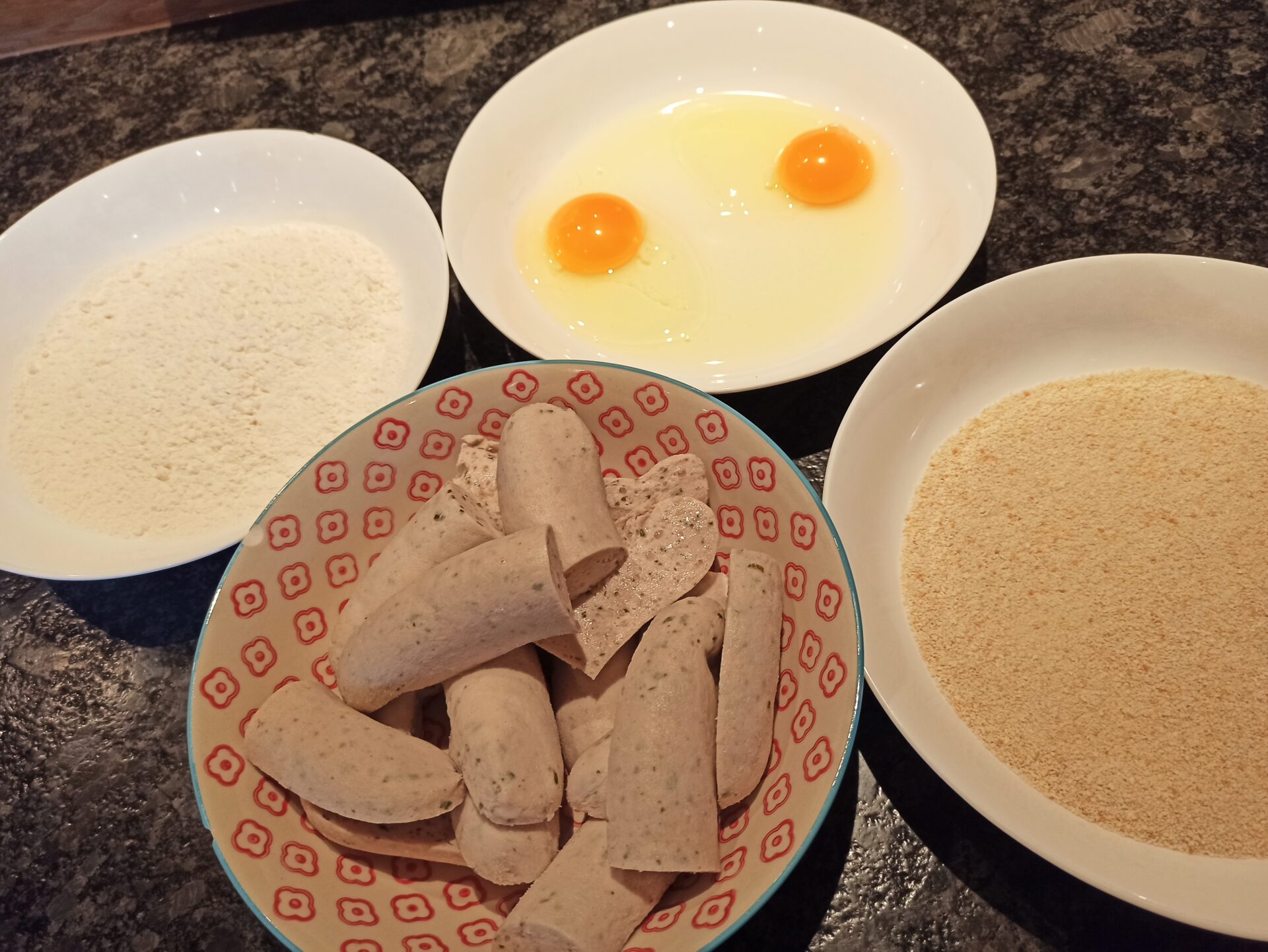 Zutaten für panierte Weißwürste