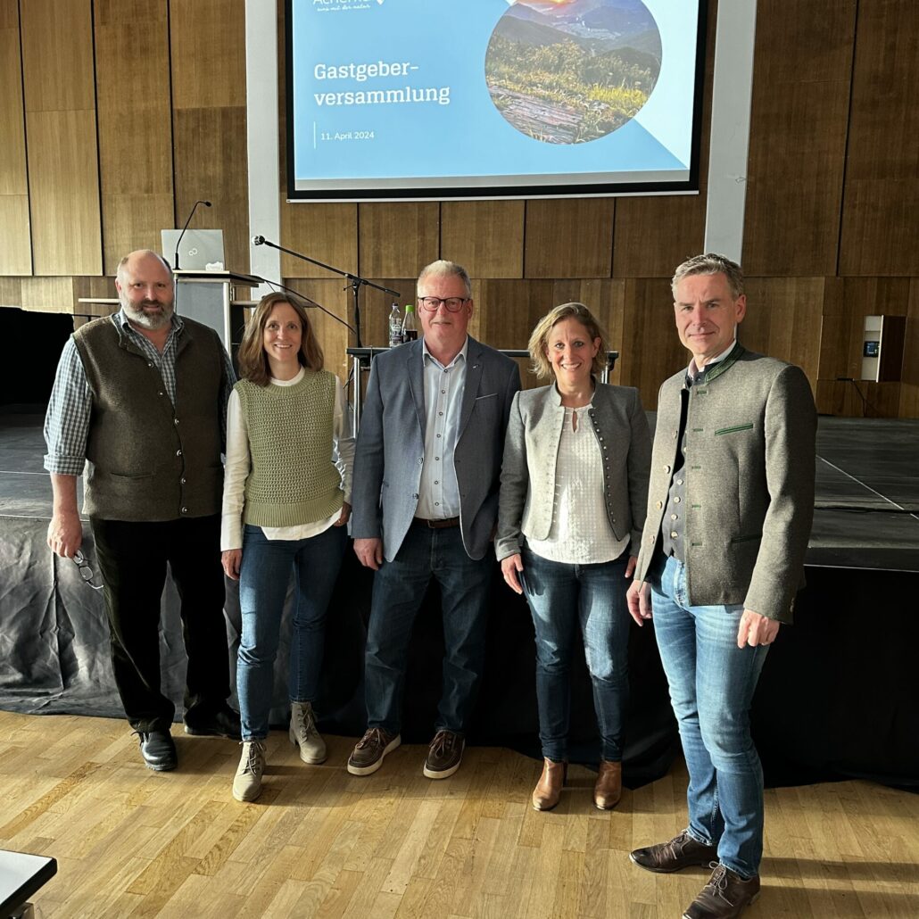 Sepp Loferer, Martina Gaukler, Luck Entfellner, Elisabeth Keihl, Andi Scheck, Gastgeberversammlung Achental