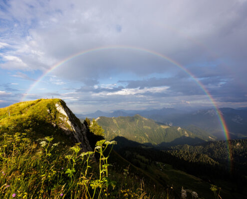 Regenbogen über dem Hochgern